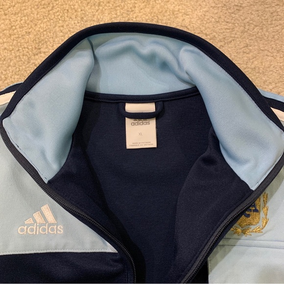 Adidas Argentina Soccer Blue Full Zip Jacket Pockets Mens Size XL 2007 - Picture 10 of 15